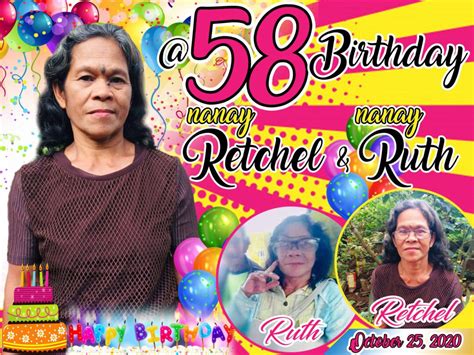 Birthday Tarpaulin Design for Adult .